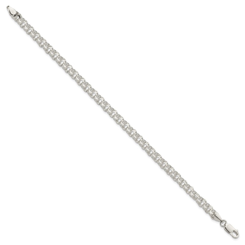 FJC Finejewelers 925 Sterling Silver Polished Triple Link Charm Bracelet 8 Inches x 5 mm