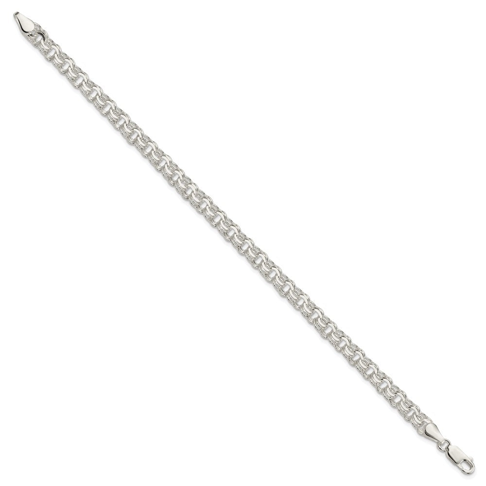 FJC Finejewelers 925 Sterling Silver Polished Triple Link Charm Bracelet 8 Inches x 6 mm