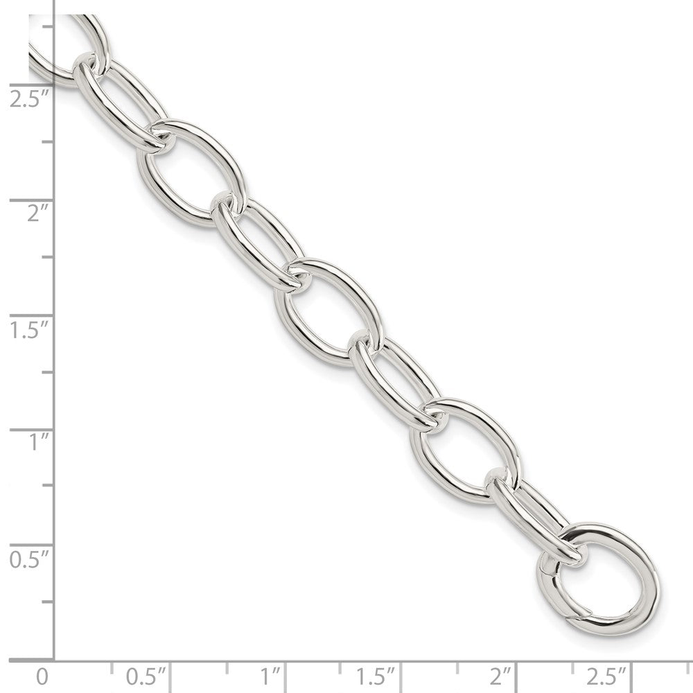 FJC Finejewelers 925 Sterling Silver Rhodium Plated Polished Fancy Link Bracelet 7 Inches x 9.15 mm