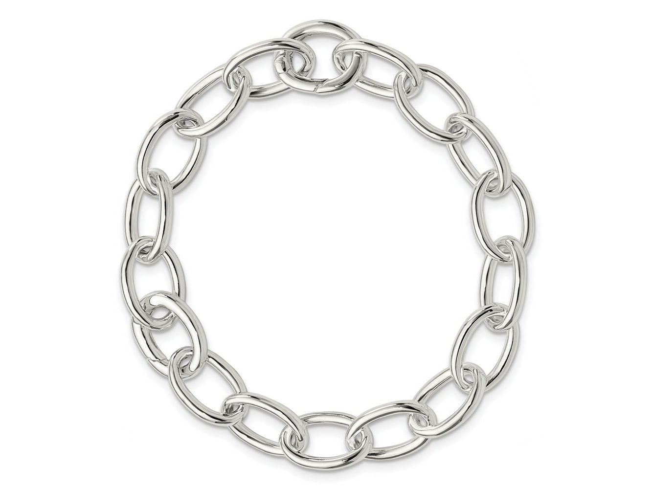 FJC Finejewelers 925 Sterling Silver Rhodium Plated Polished Fancy Link Bracelet 7 Inches x 9.15 mm