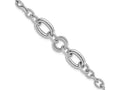 FJC Finejewelers 925 Sterling Silver Rhodium Platedtd Fancy Textured Link Bracelet 7.75 Inches x 10.2 mm