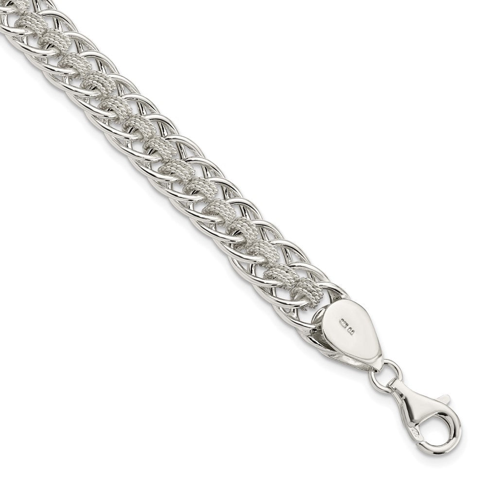 FJC Finejewelers 925 Sterling Silver Polished Roped Oval Link Bracelet 7.5 Inches x 9.25 mm