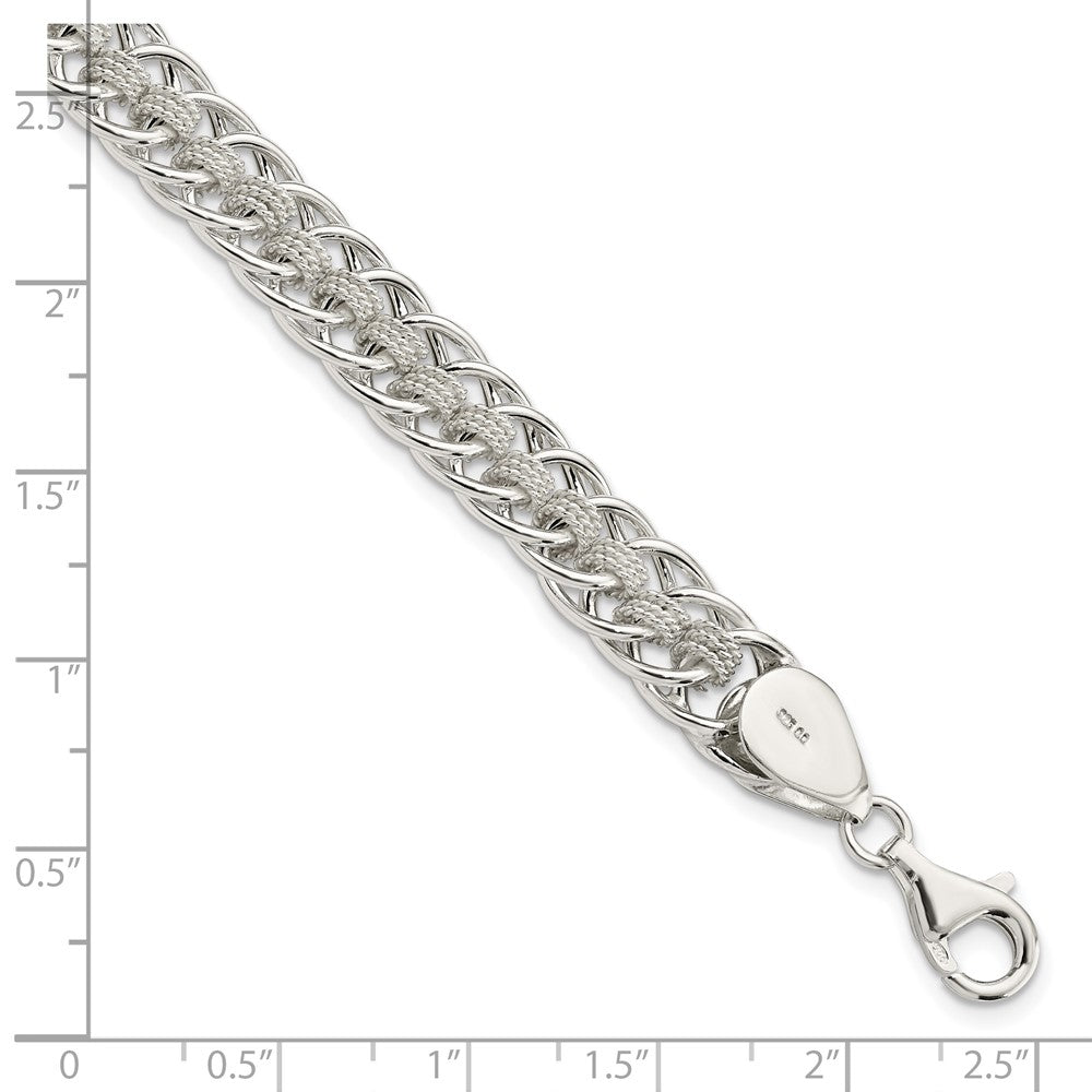FJC Finejewelers 925 Sterling Silver Polished Roped Oval Link Bracelet 7.5 Inches x 9.25 mm