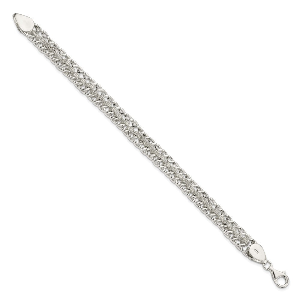 FJC Finejewelers 925 Sterling Silver Polished Roped Oval Link Bracelet 7.5 Inches x 9.25 mm