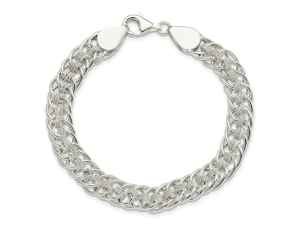 FJC Finejewelers 925 Sterling Silver Polished Roped Oval Link Bracelet 7.5 Inches x 9.25 mm