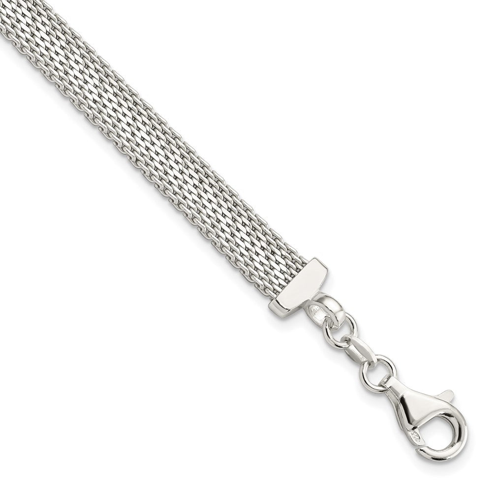 FJC Finejewelers 925 Sterling Silver Mesh Bright Cut Reversible Bracelet 7.5 Inches x 6.85 mm