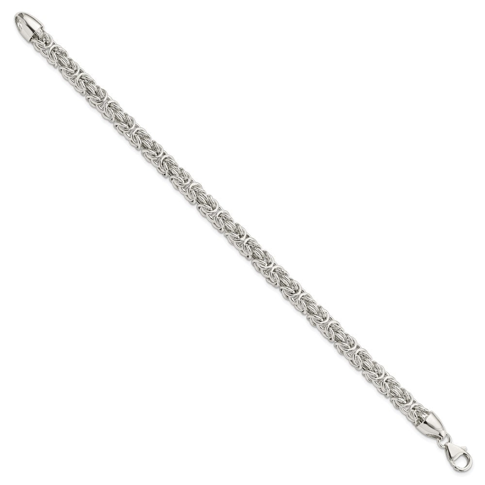 FJC Finejewelers 925 Sterling Silver Polished Byzantine 8.5 inch Bracelet 8.5 Inches x 6.11 mm
