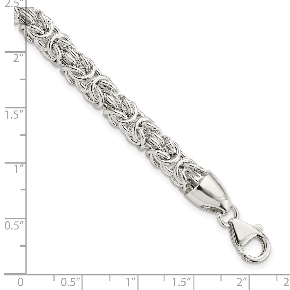 FJC Finejewelers 925 Sterling Silver Polished Byzantine 8.5 inch Bracelet 8.5 Inches x 6.11 mm