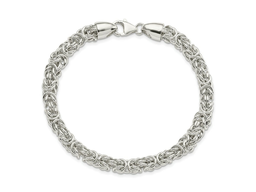 FJC Finejewelers 925 Sterling Silver Polished Byzantine 8.5 inch Bracelet 8.5 Inches x 6.11 mm