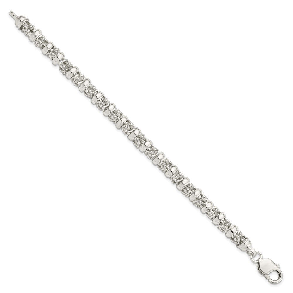 FJC Finejewelers 925 Sterling Silver Fancy Byzantine Bracelet 7.5 Inches x 7.3 mm