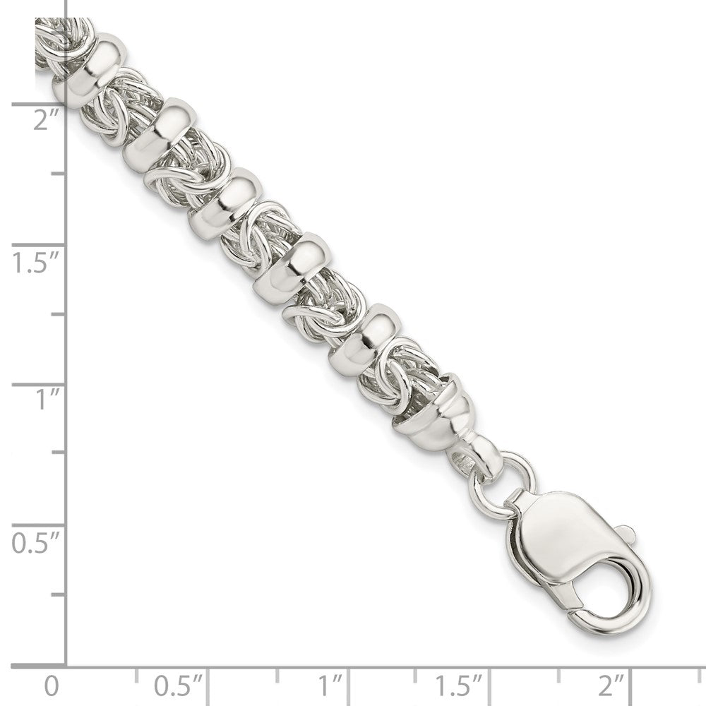 FJC Finejewelers 925 Sterling Silver Fancy Byzantine Bracelet 7.5 Inches x 7.3 mm