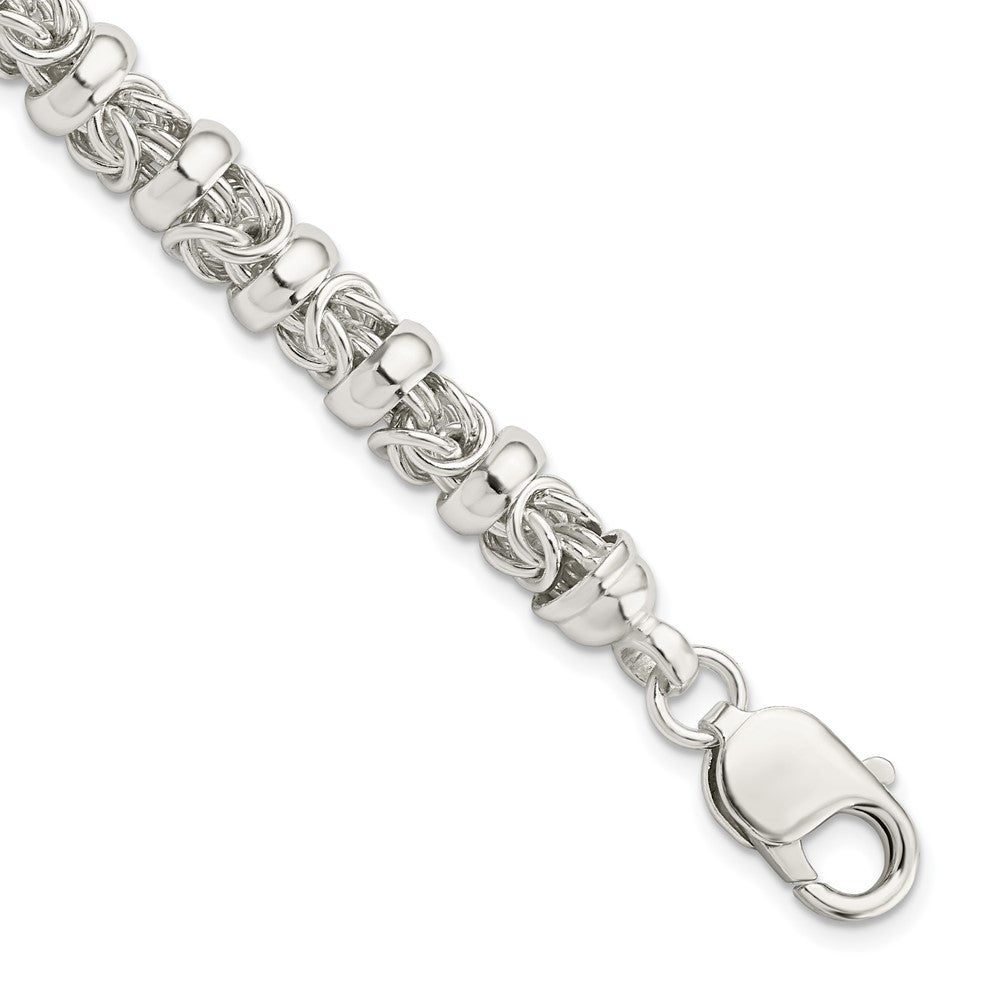 FJC Finejewelers 925 Sterling Silver Fancy Byzantine Bracelet 7.5 Inches x 7.3 mm
