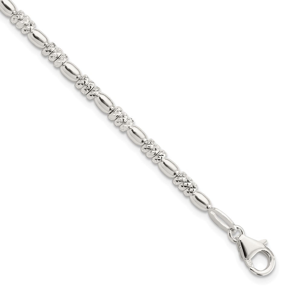 FJC Finejewelers 925 Sterling Silver Bright Cut Beaded with 1 in ext. Bracelet 8.5 Inches x 3.21 mm
