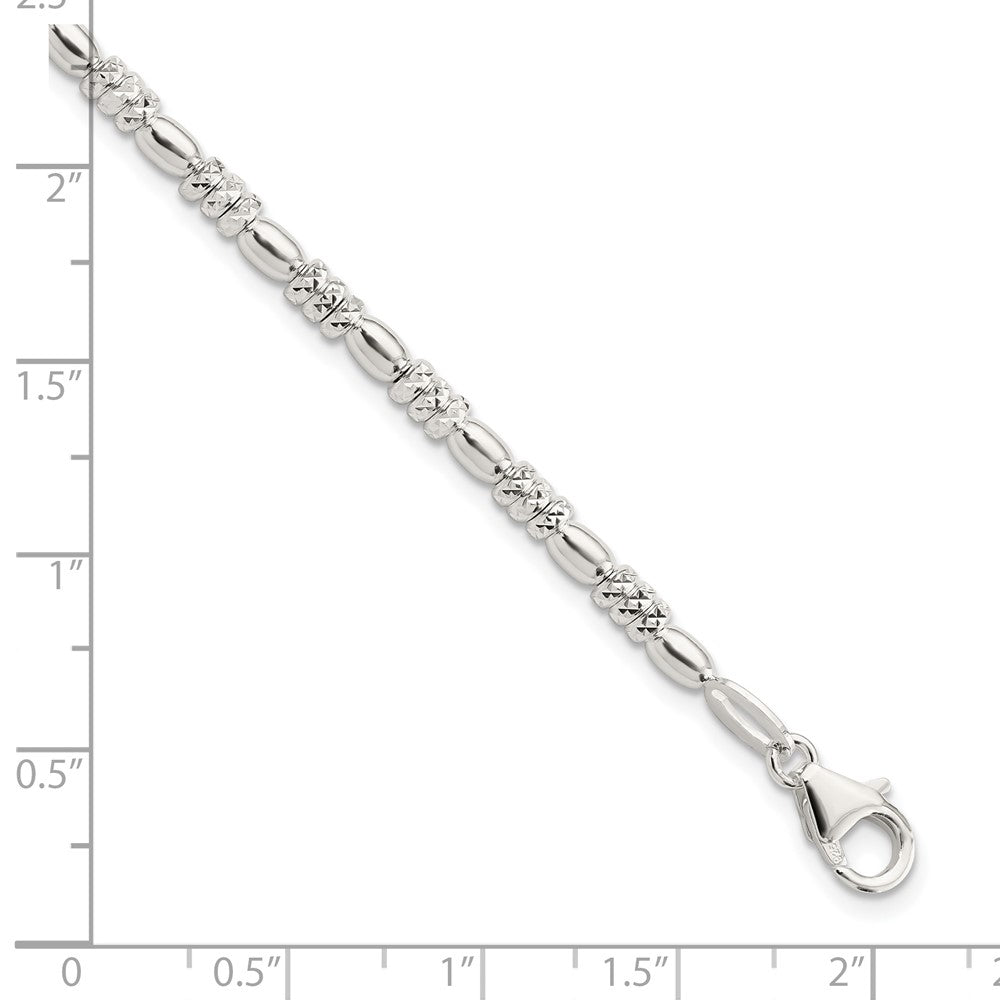 FJC Finejewelers 925 Sterling Silver Bright Cut Beaded with 1 in ext. Bracelet 8.5 Inches x 3.21 mm