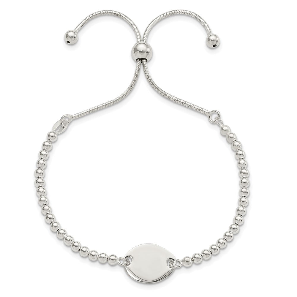 FJC Finejewelers 925 Sterling Silver Snake Polished Beaded Adjustable Bracelet 11.35 mm