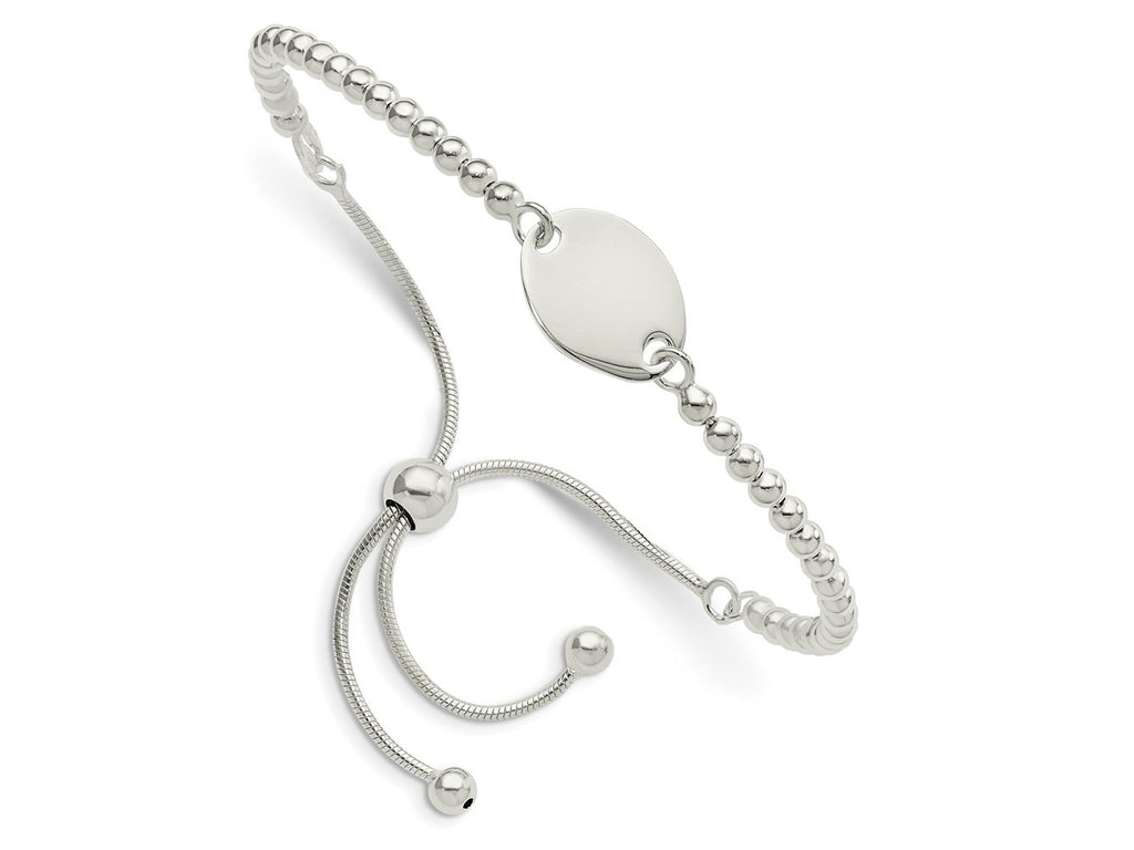 FJC Finejewelers 925 Sterling Silver Snake Polished Beaded Adjustable Bracelet 11.35 mm