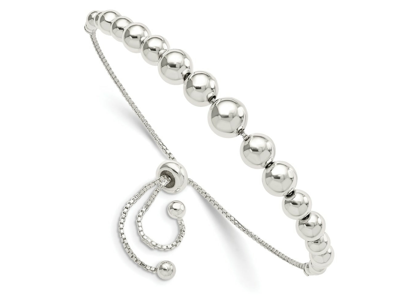 FJC Finejewelers 925 Sterling Silver Adjustable and Stretch and Wrap Beaded Adjustable Bracelet 7.2 mm