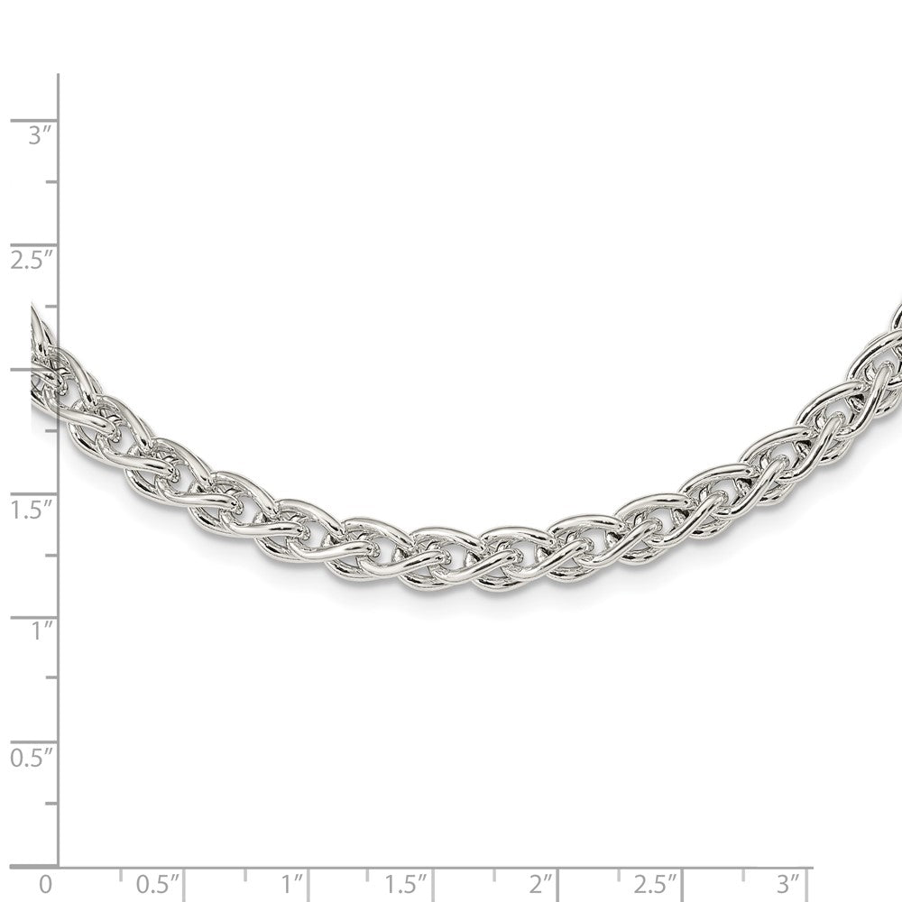 FJC Finejewelers 925 Sterling Silver Polished Spiga Necklace 18 Inches x 5.65 mm