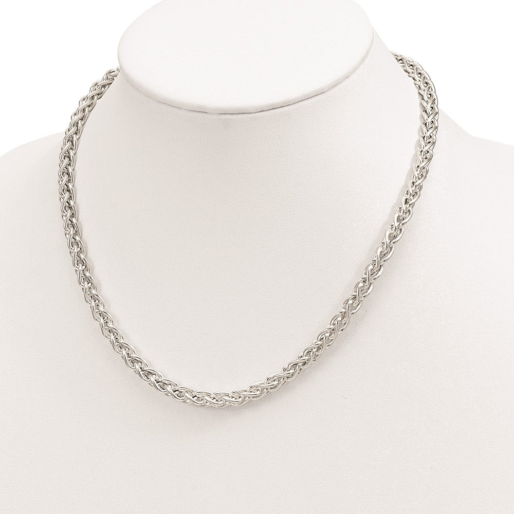FJC Finejewelers 925 Sterling Silver Polished Spiga Necklace 18 Inches x 5.65 mm