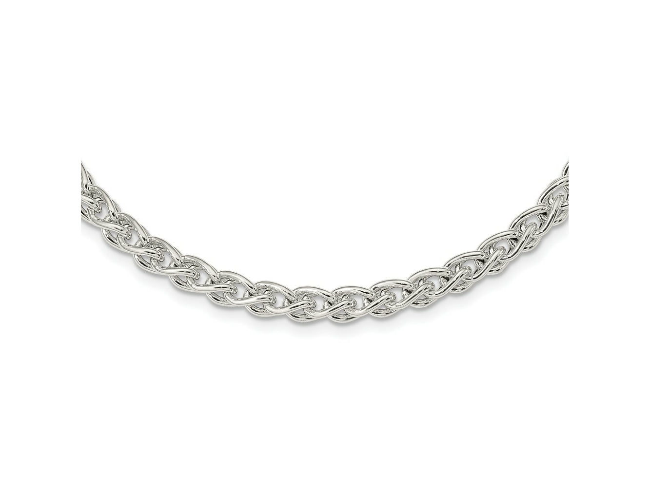 FJC Finejewelers 925 Sterling Silver Polished Spiga Necklace 18 Inches x 5.65 mm