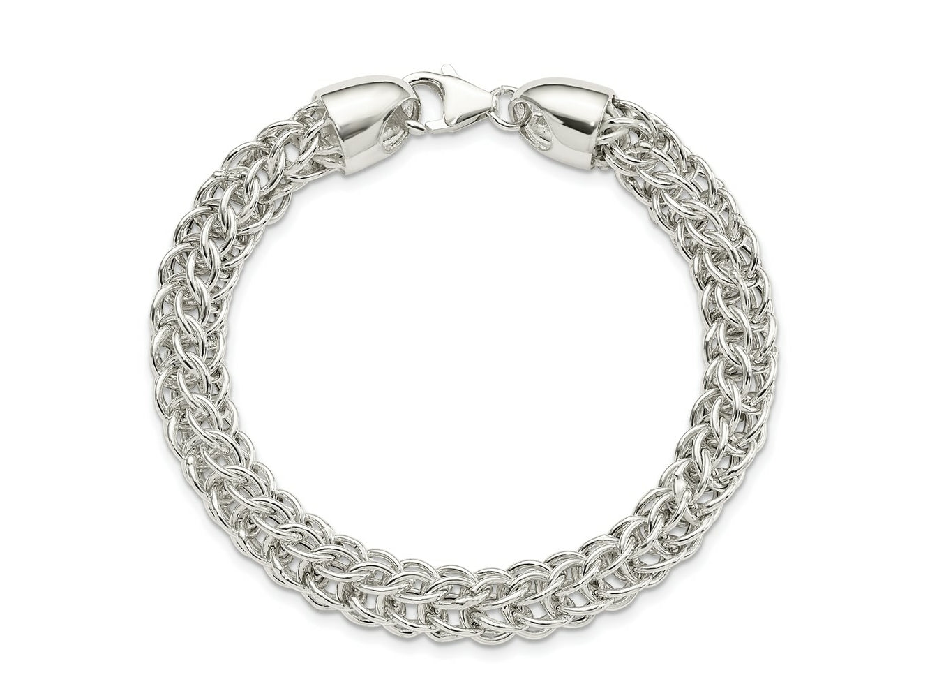 FJC Finejewelers 925 Sterling Silver Polished Fancy Circle Link 7.5in Bracelet 7.5 Inches x 7.24 mm