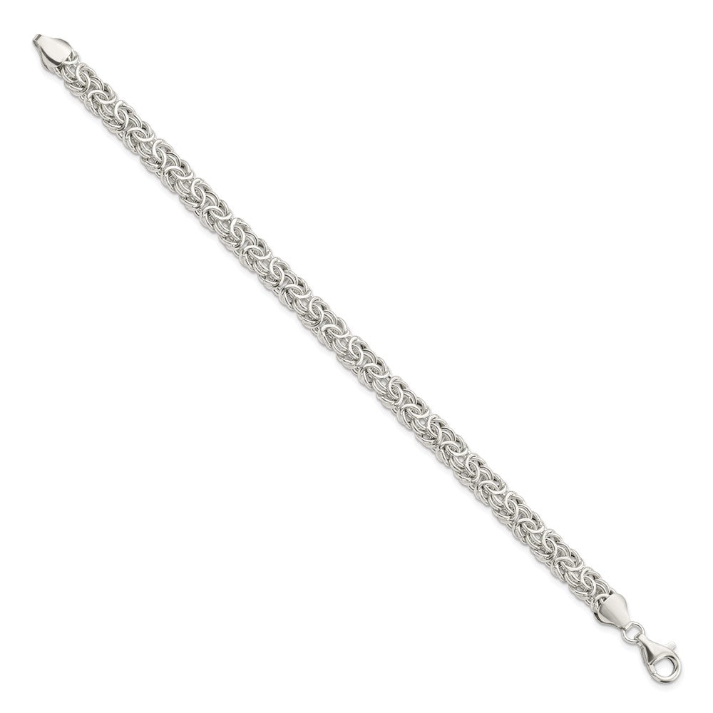 FJC Finejewelers 925 Sterling Silver Fancy Polished Byzantine Link Bracelet 7.5 Inches x 6.67 mm