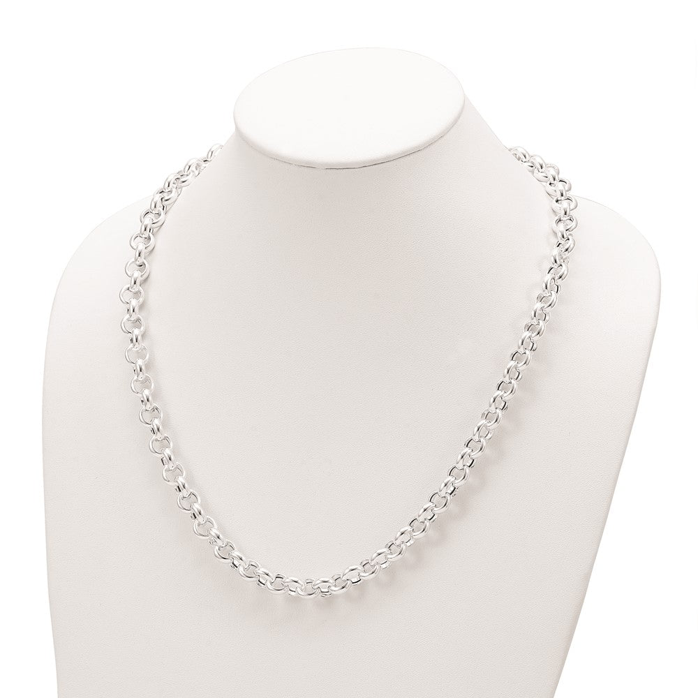 FJC Finejewelers 925 Sterling Silver Rolo Polished Fancy Link Necklace 24 Inches x 10 mm