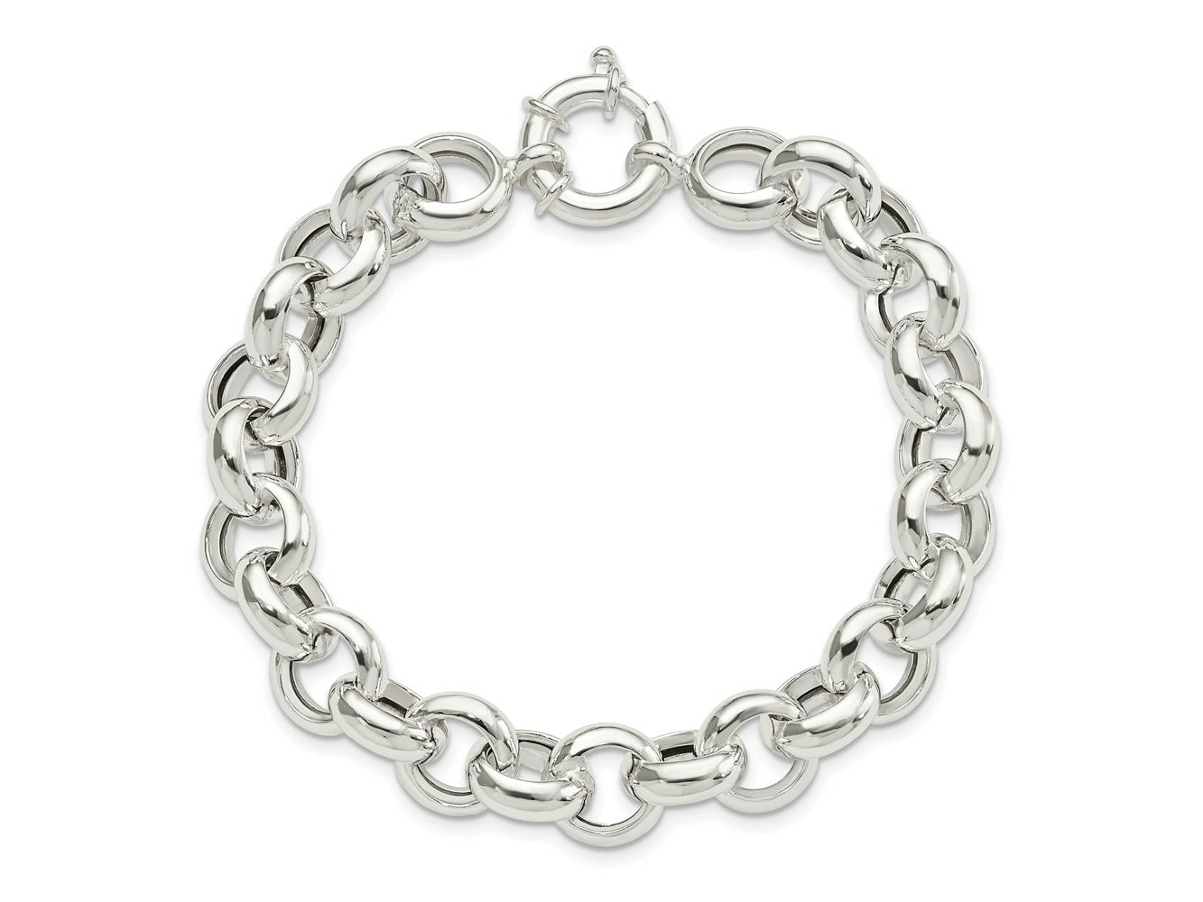FJC Finejewelers 925 Sterling Silver Polished Fancy Link Bracelet 8 Inches x 11.47 mm