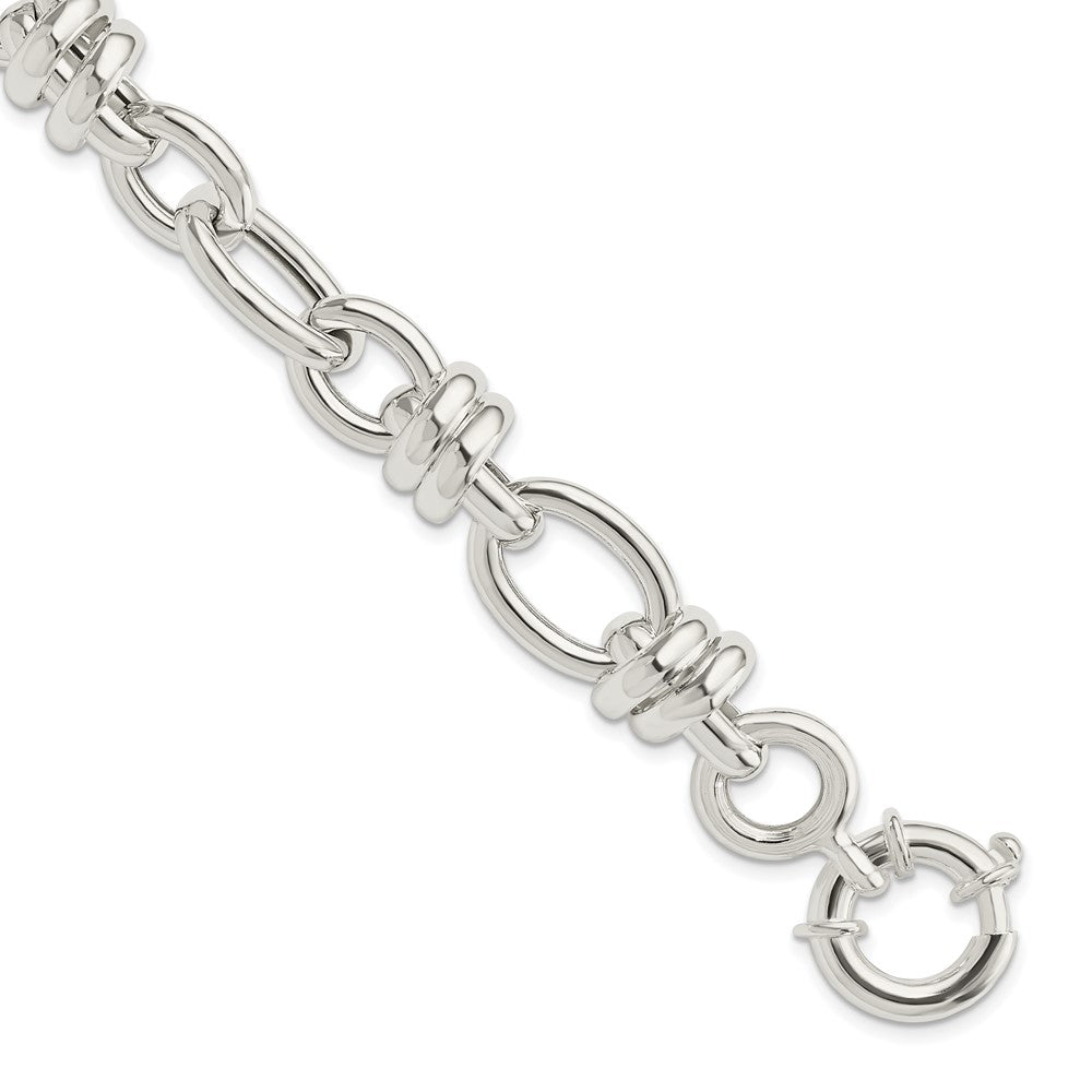 FJC Finejewelers 925 Sterling Silver Polished Fancy Link Bracelet 8.5 Inches x 13.42 mm
