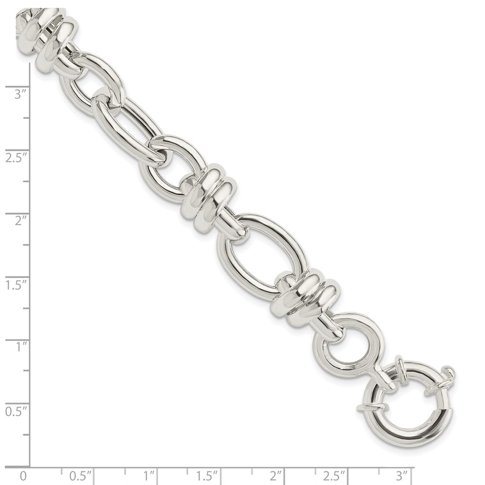 FJC Finejewelers 925 Sterling Silver Polished Fancy Link Bracelet 8.5 Inches x 13.42 mm