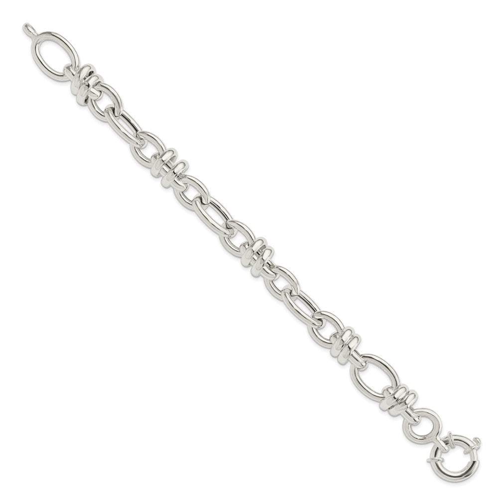 FJC Finejewelers 925 Sterling Silver Polished Fancy Link Bracelet 8.5 Inches x 13.42 mm