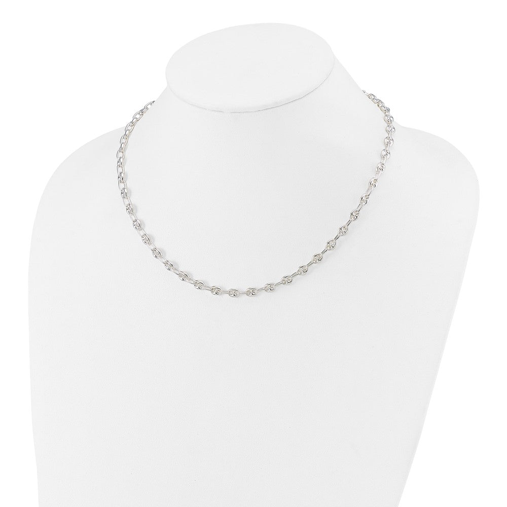 FJC Finejewelers 925 Sterling Silver Polished Fancy Link Necklace 18 Inches x 5 mm