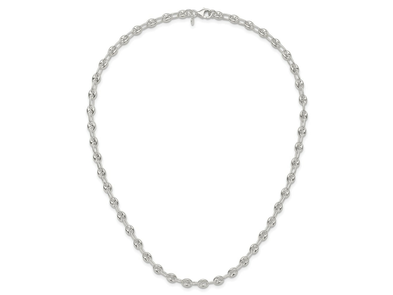 FJC Finejewelers 925 Sterling Silver Polished Fancy Link Necklace 18 Inches x 5 mm
