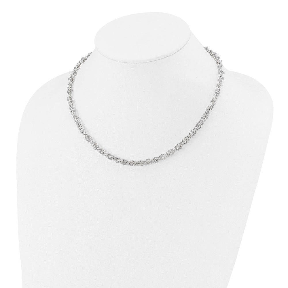 FJC Finejewelers 925 Sterling Silver Polished Fancy Link Necklace 18 Inches x 5 mm