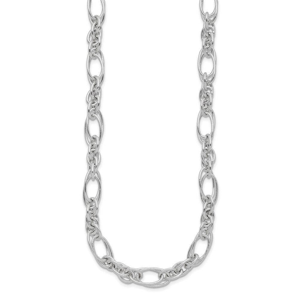 FJC Finejewelers 925 Sterling Silver Polished Fancy Link 18in Necklace 18 Inches x 7 mm