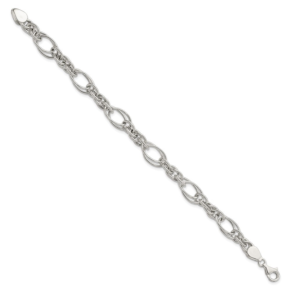 FJC Finejewelers 925 Sterling Silver Polished Fancy Link 7in Bracelet 7 Inches x 8.94 mm