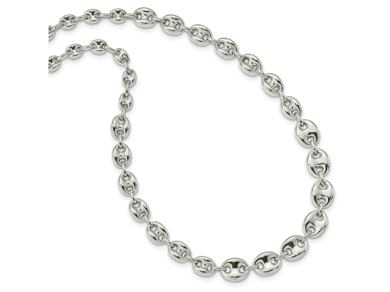 FJC Finejewelers 925 Sterling Silver Polished Fancy Link 18in Necklace 18 Inches x 10 mm
