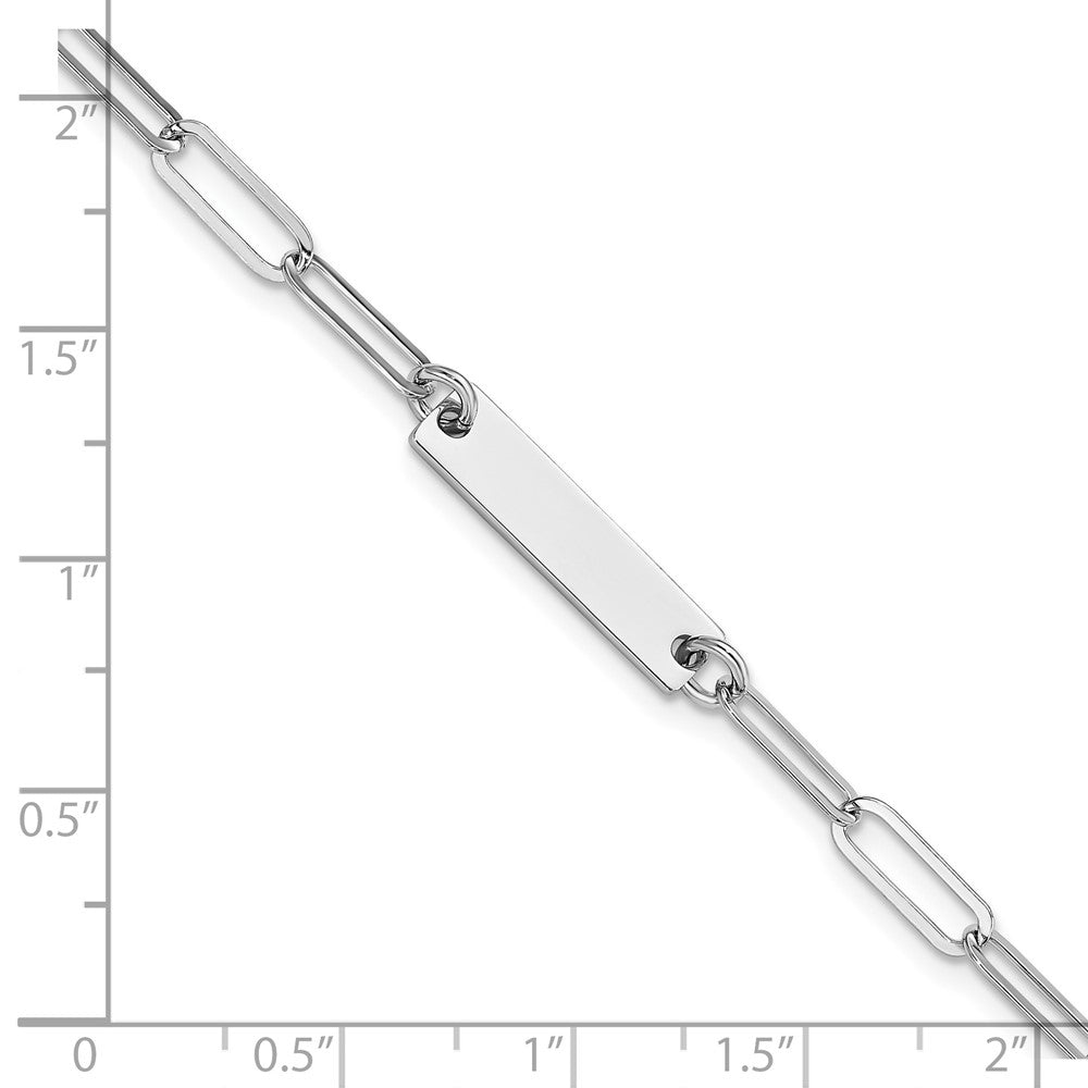 FJC Finejewelers 925 Sterling Silver Fancy  Polished Bar with 1 in ext. Bracelet 7 Inches x 4.92 mm