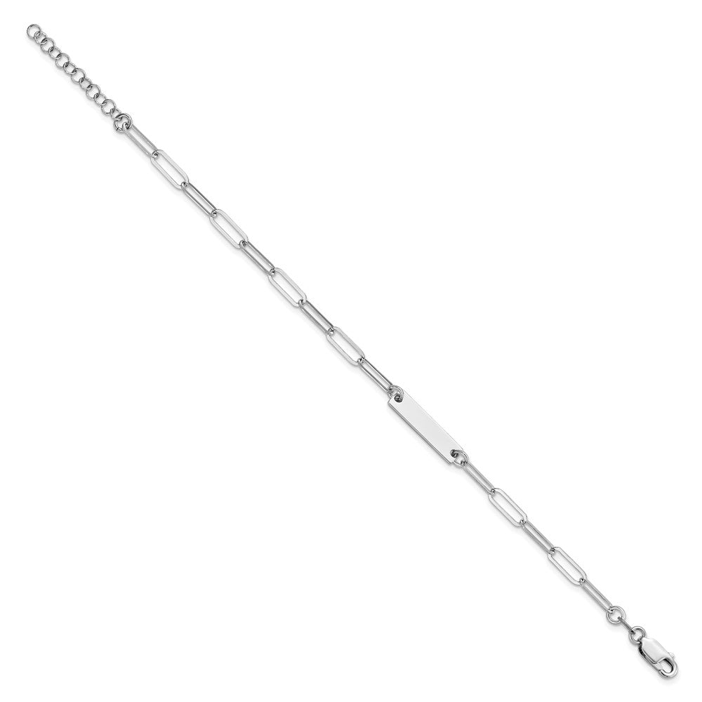 FJC Finejewelers 925 Sterling Silver Fancy  Polished Bar with 1 in ext. Bracelet 7 Inches x 4.92 mm