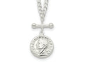 FJC Finejewelers 925 Sterling Silver Fancy Replica Roman Coin Necklace 18 Inches x 14 mm