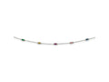 FJC Finejewelers 925 Sterling Silver Rhodium Plated Polished Multicolor CZ Necklace 18 Inches x 5 mm
