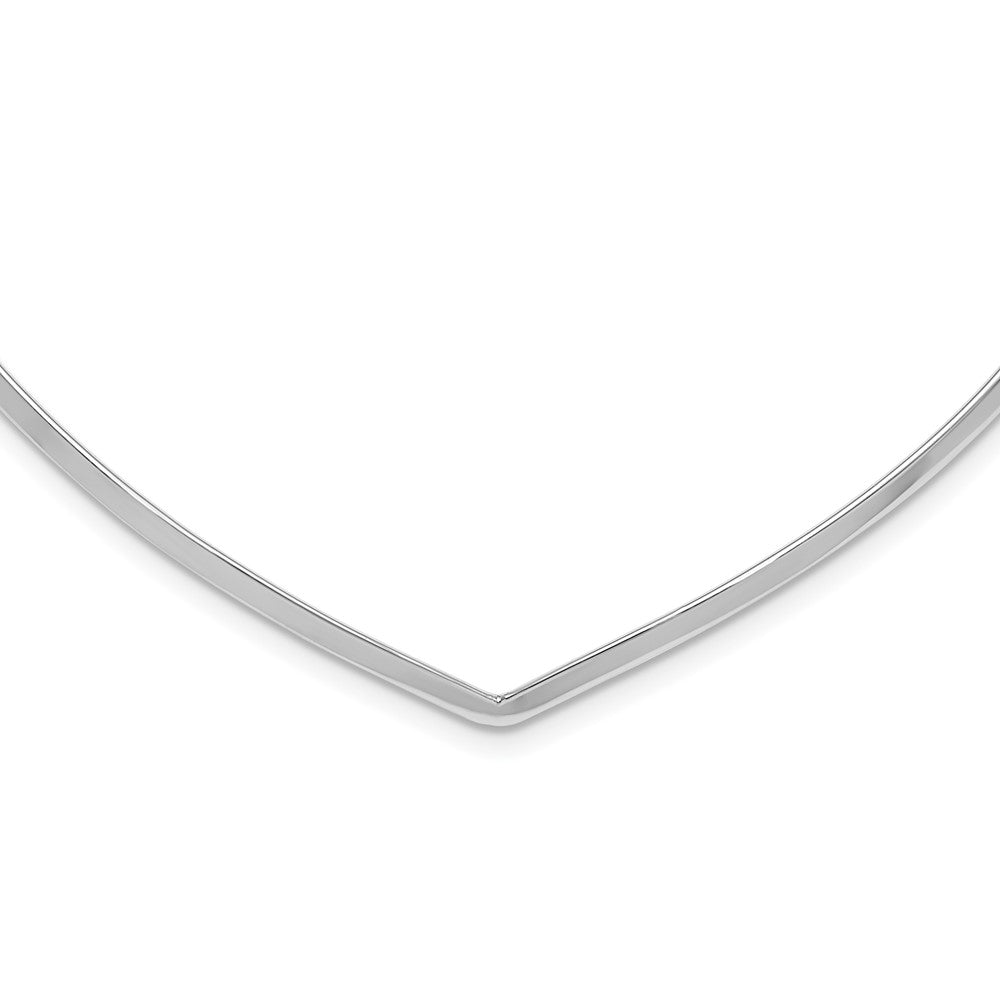 FJC Finejewelers 925 Sterling Silver Collar Polished V Cuff Necklace 13 Inches x 3 mm