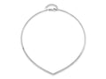 FJC Finejewelers 925 Sterling Silver Collar Polished V Cuff Necklace 13 Inches x 3 mm