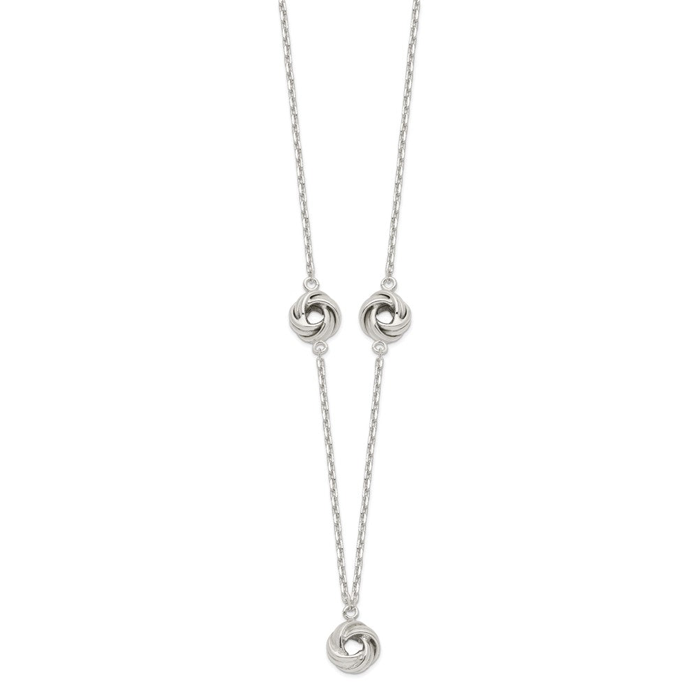 FJC Finejewelers 925 Sterling Silver Fancy Love Knot Necklace 16 Inches x 10 mm
