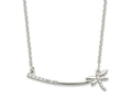 FJC Finejewelers 925 Sterling Silver CZ Dragonfly Bar Necklace 16 Inches x 36 mm