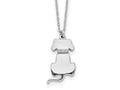 FJC Finejewelers 925 Sterling Silver Rhodium Plated CZ Dog Necklace 15 Inches x 9 mm