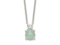 FJC Finejewelers 925 Sterling Silver Fancy Light Blue Quartzite and CZ Necklace 18 Inches x 6 mm