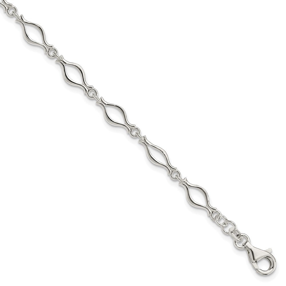 FJC Finejewelers 925 Sterling Silver 5mm Fancy Link Bracelet 7.25 Inches