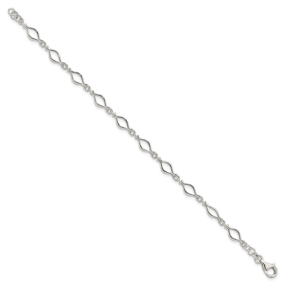 FJC Finejewelers 925 Sterling Silver 5mm Fancy Link Bracelet 7.25 Inches