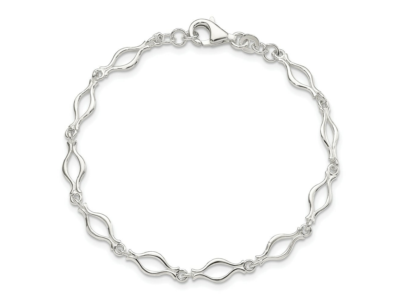 FJC Finejewelers 925 Sterling Silver 5mm Fancy Link Bracelet 7.25 Inches